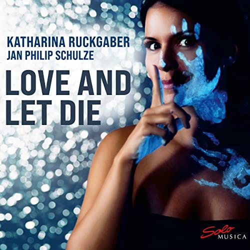 CD cover: woman with blue paint, text “Love and Let Die”.