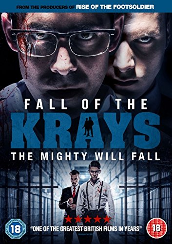 DVD cover for "Fall Of The Krays" featuring two men with injuries.