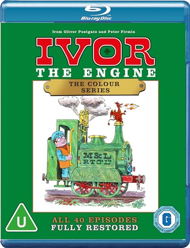 Ivor the Engine" Blu-ray cover featuring a green steam train and characters.