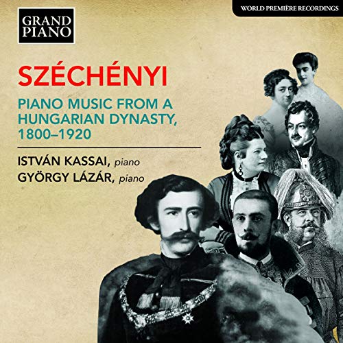 CD cover for Széchenyi piano music featuring historical portraits.