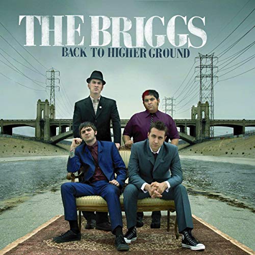 CD cover featuring four formally dressed people in front of a bridge.