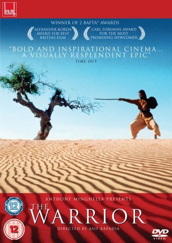 DVD cover for “The Warrior” showing a figure with a sword in a desert.