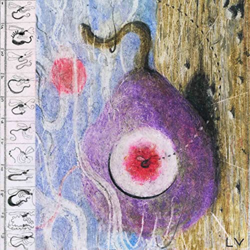 CD cover: painted purple fig with a red center and wasp sketches.