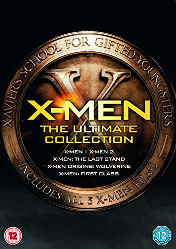 X-Men DVD cover featuring a gold emblem and film titles.