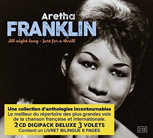 Aretha Franklin CD cover featuring a black and white portrait of the singer.