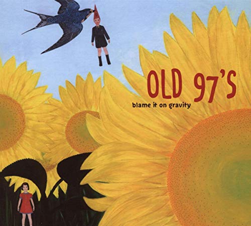 CD cover with sunflowers, a bird, and two small figures.