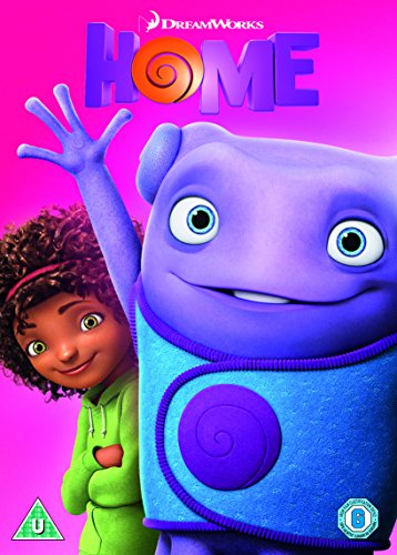 "DVD cover featuring a cartoon girl and a smiling purple creature against a pink background."