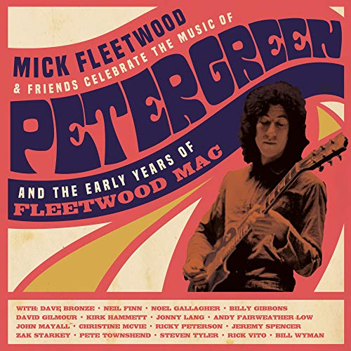 Four black vinyl records and album cover featuring Peter Green.