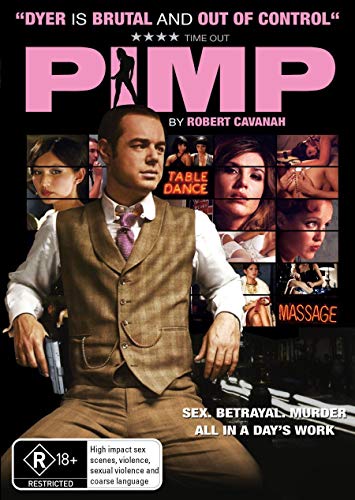 Blu-ray cover for the film "Pimp" featuring a man with multiple smaller images.