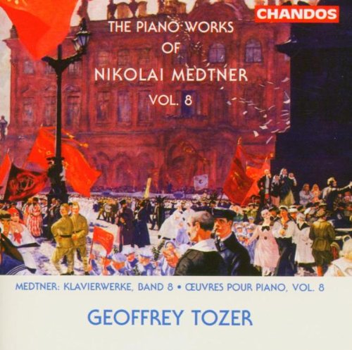 "CD cover featuring a painting of a protest scene with red flags and text."