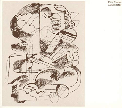 The image depicts a CD cover with an abstract brown sketch on a beige background.