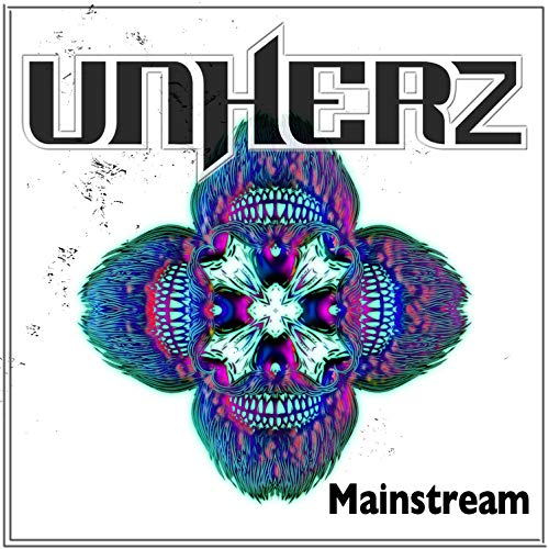 CD cover for Unherz’s “Mainstream” featuring a colorful, abstract floral design.