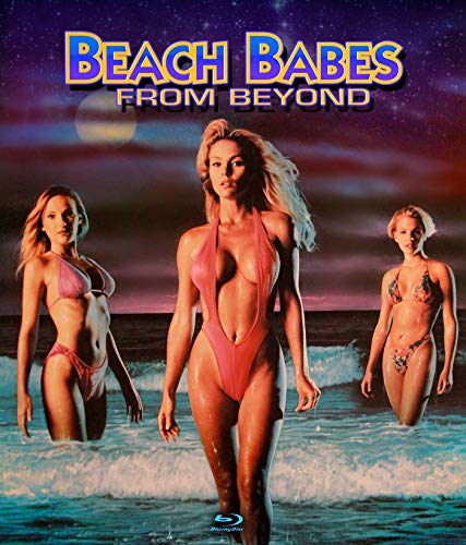Three women in bikinis stand in ocean waves, Blu-ray cover.