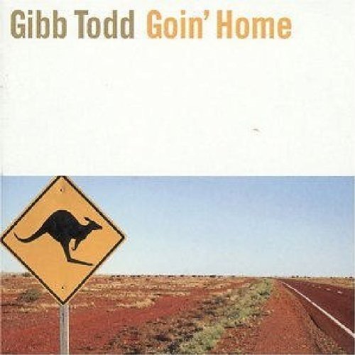 "Album cover with kangaroo road sign in Australian outback, artist and title at top."