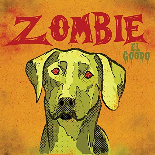 CD cover with illustrated dog portrait and red text "ZOMBIE".