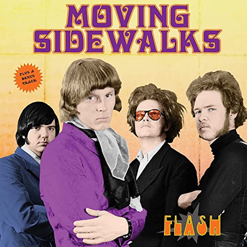 1960s band portrait with yellow background and album title "Flash".