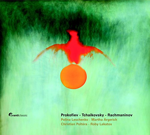 A CD cover featuring a red bird flying over an orange circle on a green background.