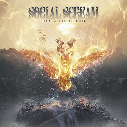 Album cover for "Social Scream - From Ashes To Hope" featuring a phoenix.
