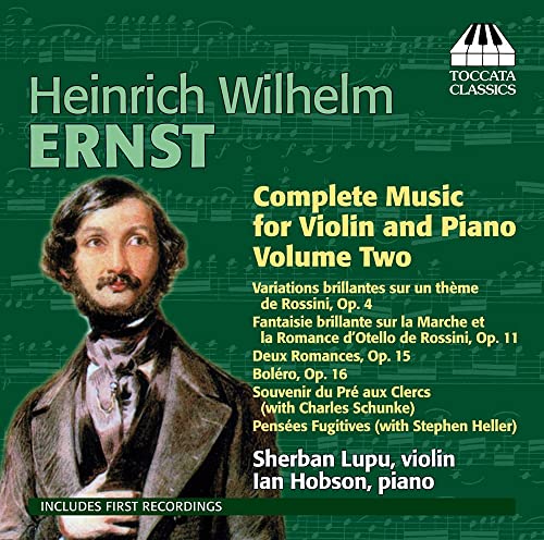 CD cover for Heinrich Wilhelm Ernst's violin and piano music, Vol. 2.