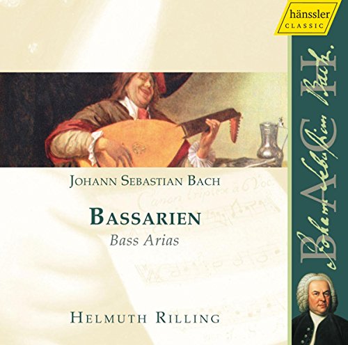 CD cover for Bach’s Bassarien, featuring a portrait and lute.