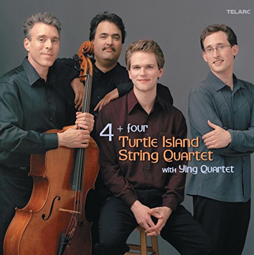 "CD cover featuring four men, one holding a cello, against a gray background."