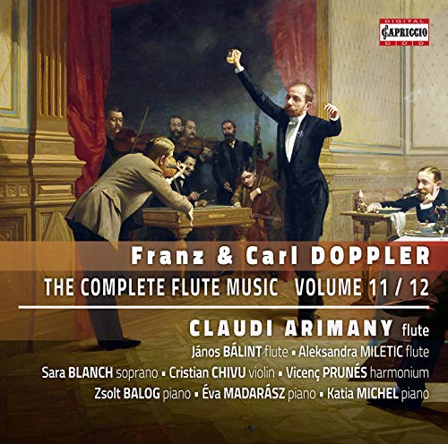 CD cover featuring a 19th-century orchestral scene and musician names.