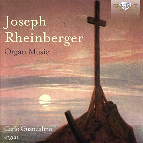 "CD cover with a painting of a cross on a hill at sunset."