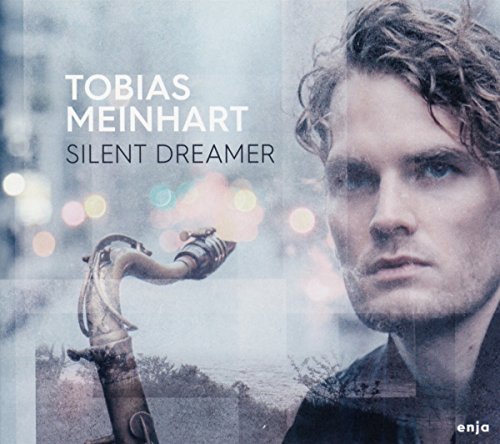 CD cover featuring Tobias Meinhart with saxophone, blurred city lights.