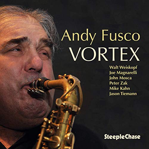 Album cover with a man playing saxophone, featuring artist and title text.