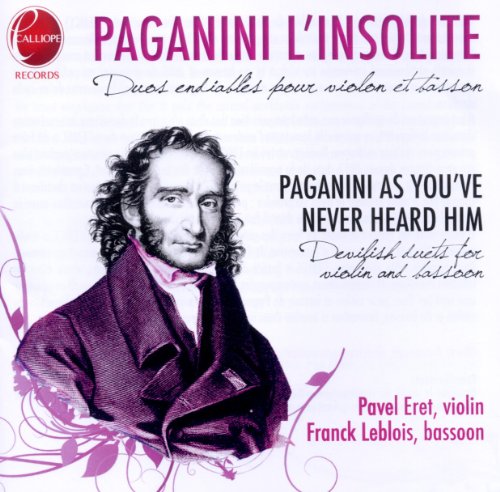 CD cover featuring a portrait of Niccolò Paganini and text details.