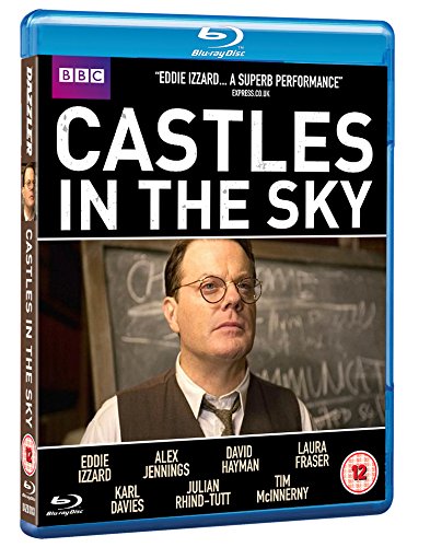 Blu-ray cover for Castles in the Sky featuring Eddie Izzard in front of chalkboard.
