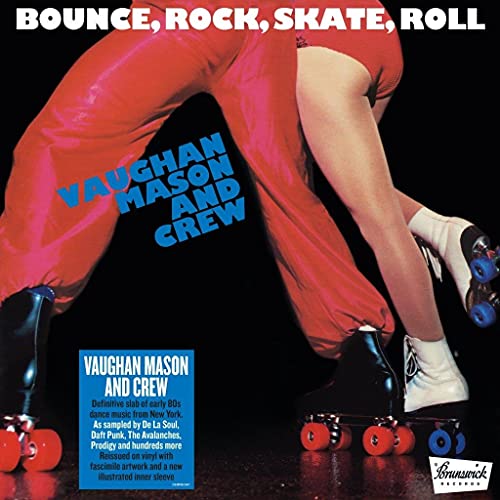 Album cover: roller skater in orange, with band name and title text.