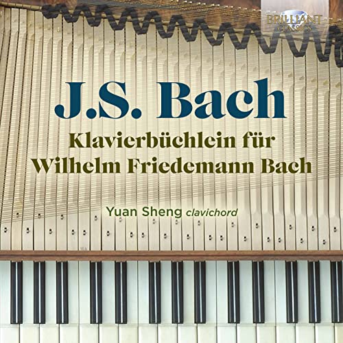 CD cover featuring a close-up of clavichord strings and keys with text.