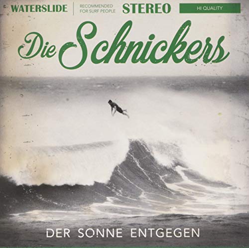 CD cover: "Die Schnickers" with a surfer riding a large wave.