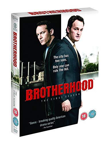 DVD case for "Brotherhood Season 1" with two men on the cover.