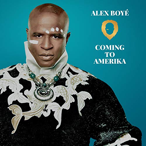"Album cover featuring a man in ornate attire against a teal background."