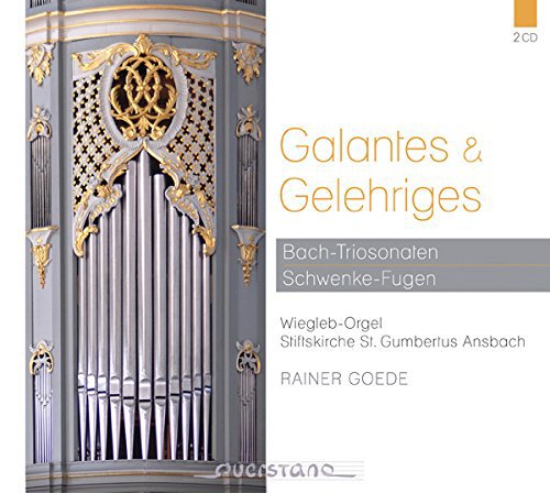 "CD cover featuring ornate organ pipes and text in German on a white background."