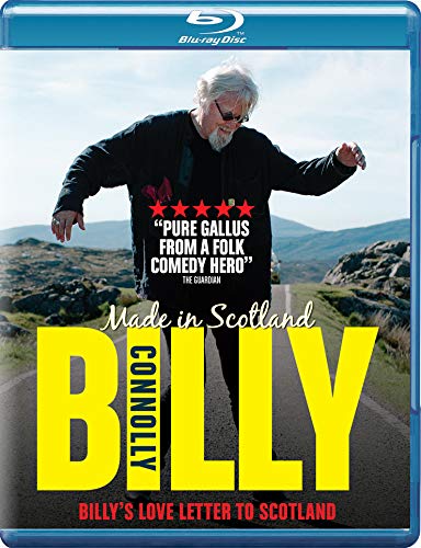 Blu-ray cover featuring Billy Connolly in Scotland, with yellow title text.