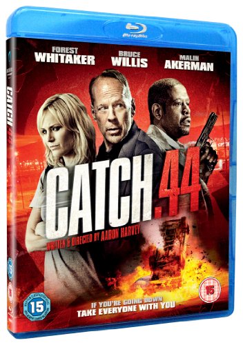 Catch .44" Blu-ray case featuring Bruce Willis, Forest Whitaker, and Malin Akerman.