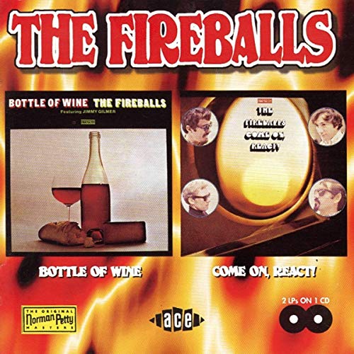 CD cover for The Fireballs’ “Bottle of Wine/Come on React” compilation.