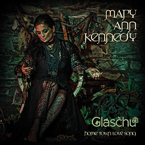 "Album cover featuring a woman sitting on a throne, surrounded by dark, mystical elements."