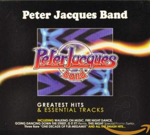CD cover for “Peter Jacques Band” with purple and orange abstract design.