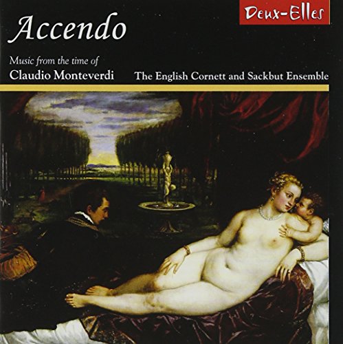CD cover for “Accendo” featuring Renaissance art and text.