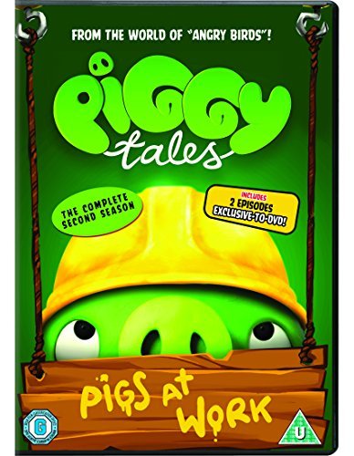 "Piggy Tales: Season 2" DVD cover featuring a cartoon pig peeking over a wooden fence.