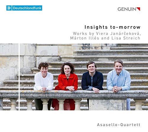 CD cover featuring four people seated on a stone balustrade.