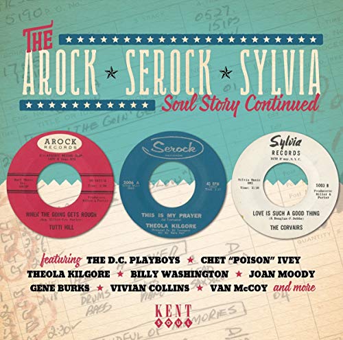 CD case with colorful artwork featuring multiple faces, titled "Arock Serock Sylvia Soul Story Continued".