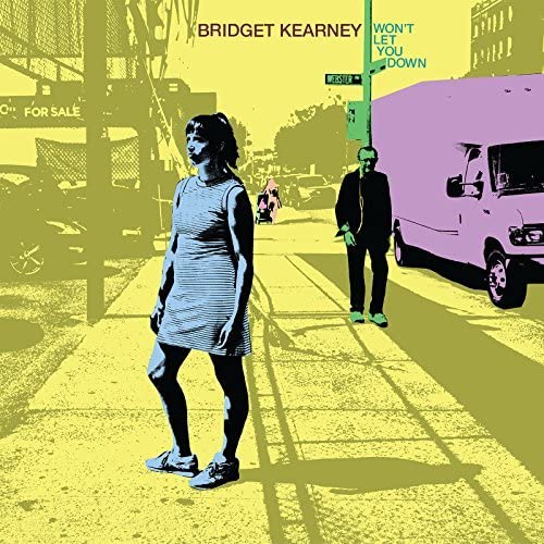 CD cover for Bridget Kearney’s “Won’t Let You Down” with street scene.