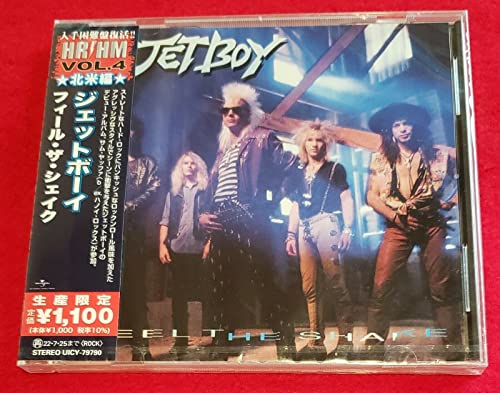 CD case for Jetboy’s “Feel The Shake” album, featuring a band portrait.