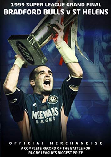 1999 Super League Grand Final DVD cover, player lifting trophy.