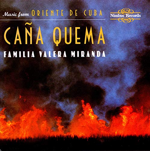 Album cover with a field fire and text "Caña Quema" in yellow.